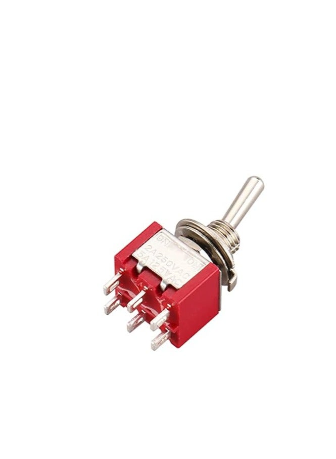 KNP MTS-202 Red On-On Toggle Switch is a versatile and reliable switch designed for various applications requiring a dependable on-on operation Featuring a compact design this toggle switch is perfect for use in electrical panels machinery and automotive applications where clear visibility and easy access are essential. - Image 1