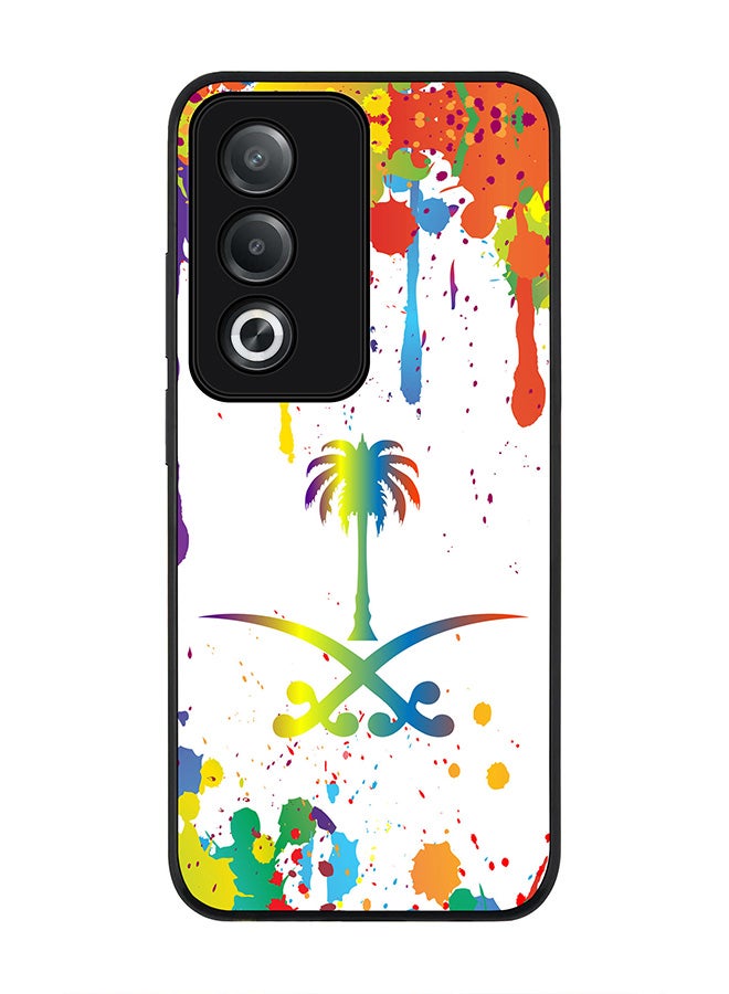 Stylizedd For Oppo A3 Pro / A80 Case,Slim fit Camera Protection, Shockproof Thin Phone cover - Colorful Saudi - Image 1