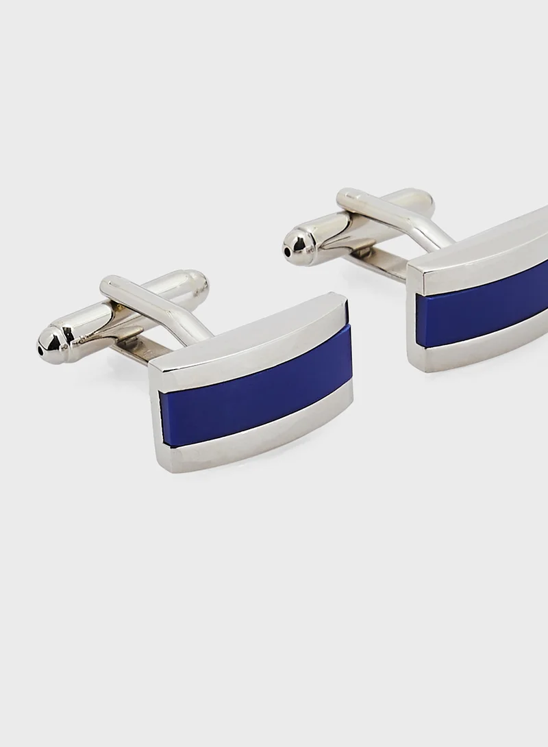 روبرت وود Sapphire Blue Rectangular Cufflinks