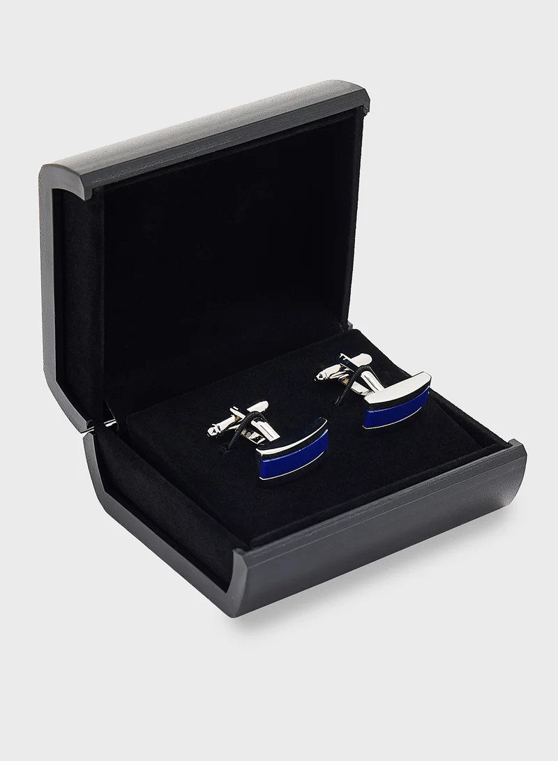 روبرت وود Sapphire Blue Rectangular Cufflinks