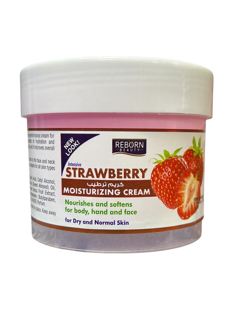 Reborn Beauty - Moisturizing Cream With Strawberry 500ml - Image 1