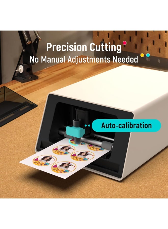 Liene PixCut S1 Photo Sticker Printer & Die Cutting Machine, All-in-One Sticker Maker, 300 DPI Thermal Dye Sublimation, Wireless DIY Craft Printer for Labels & Gifts - Image 4