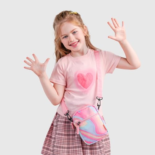 Choco Mocha Kids Purse for Girls Purses Age 6-8 8-10 Girls Crossbody Purses for Kids 10-12 Girl Christmas Gift, Glitter Purple - Image 2