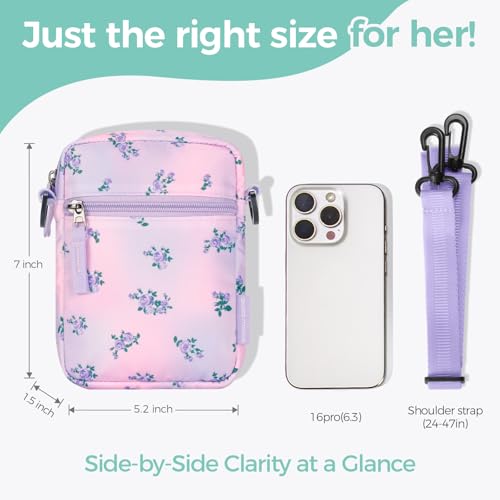 Choco Mocha Kids Purse for Girls Purses Age 6-8 8-10 Girls Crossbody Purses for Kids 10-12 Girl Christmas Gift, Glitter Purple - Image 3