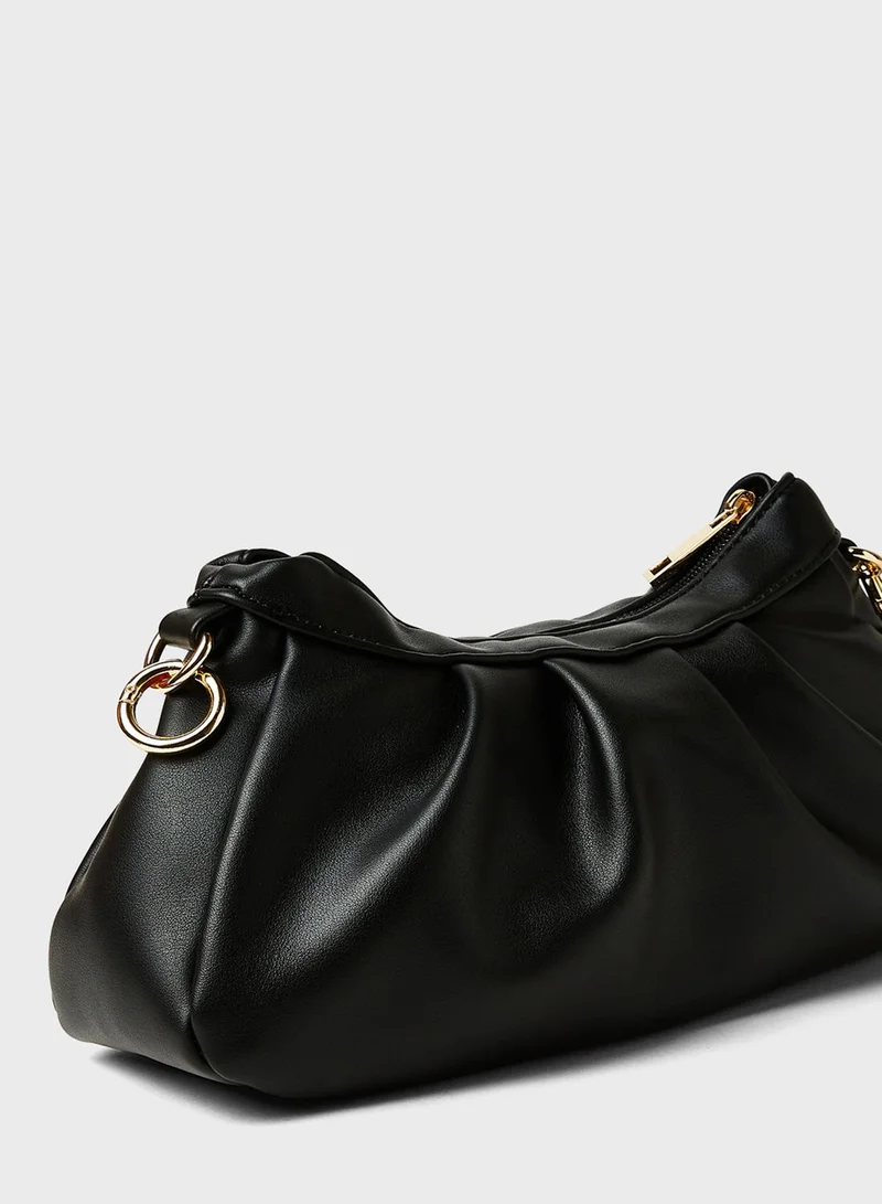 PIECES Faux Leather Crossbody Bag