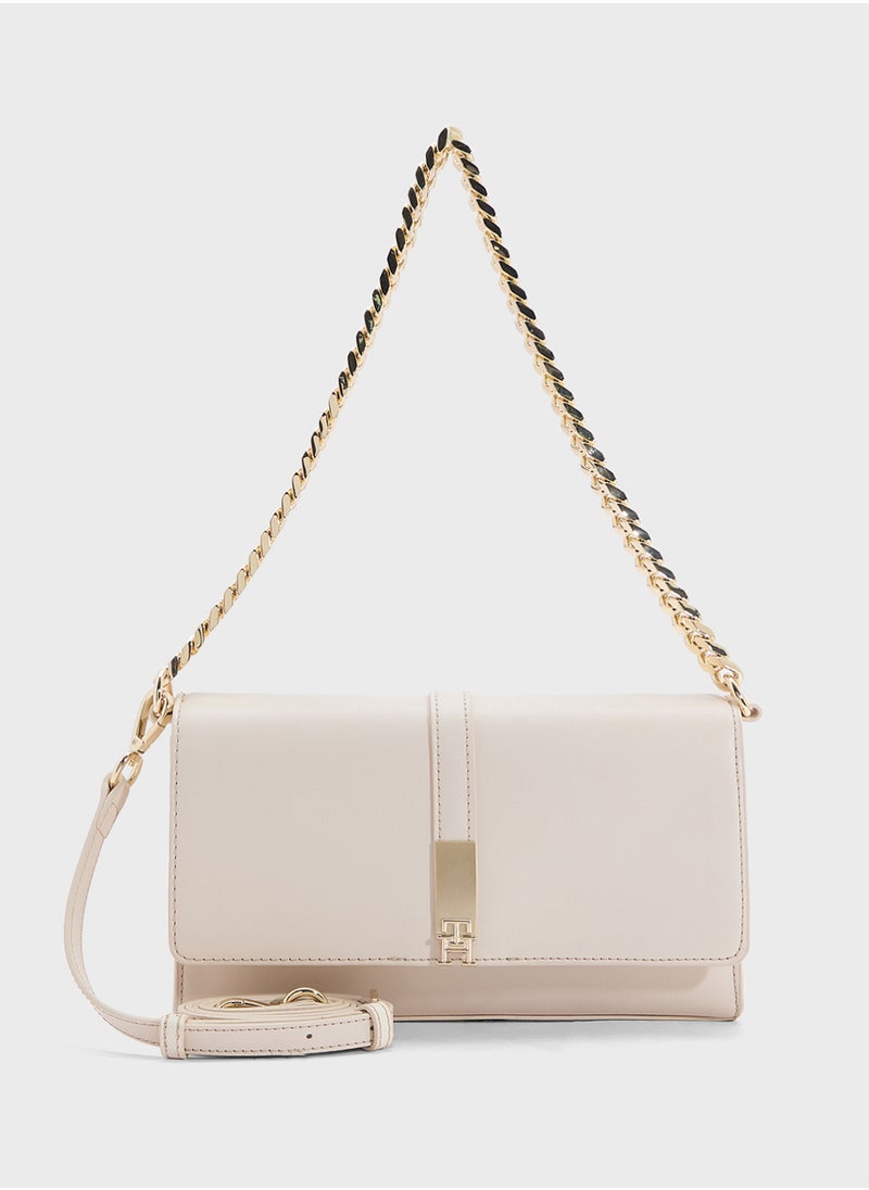 TOMMY HILFIGER HERITAGE CONVERTIBLE CROSSBODY BAG WITH CHAIN  - Image 1