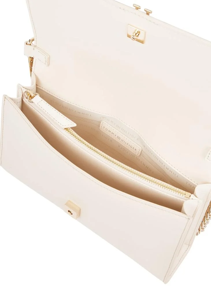 تومي هيلفيغر HERITAGE CONVERTIBLE CROSSBODY BAG WITH CHAIN