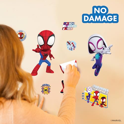 WALL PALZ Marvel Spidey and His Amazing Friends Team Wall Decal - 11"-13" Spidey Spin Ghost Spider Vinyl Stickers for Bedroom Bathroom Decor - Peel and Stick Room Decorations - Image 5