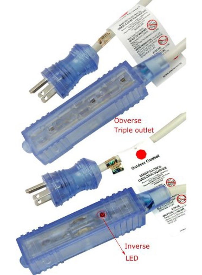 Conntek 8-Feet 13-Amp Hospital Grade Tri-Outlet (3 * 5-15R) Extension Cord - Image 4