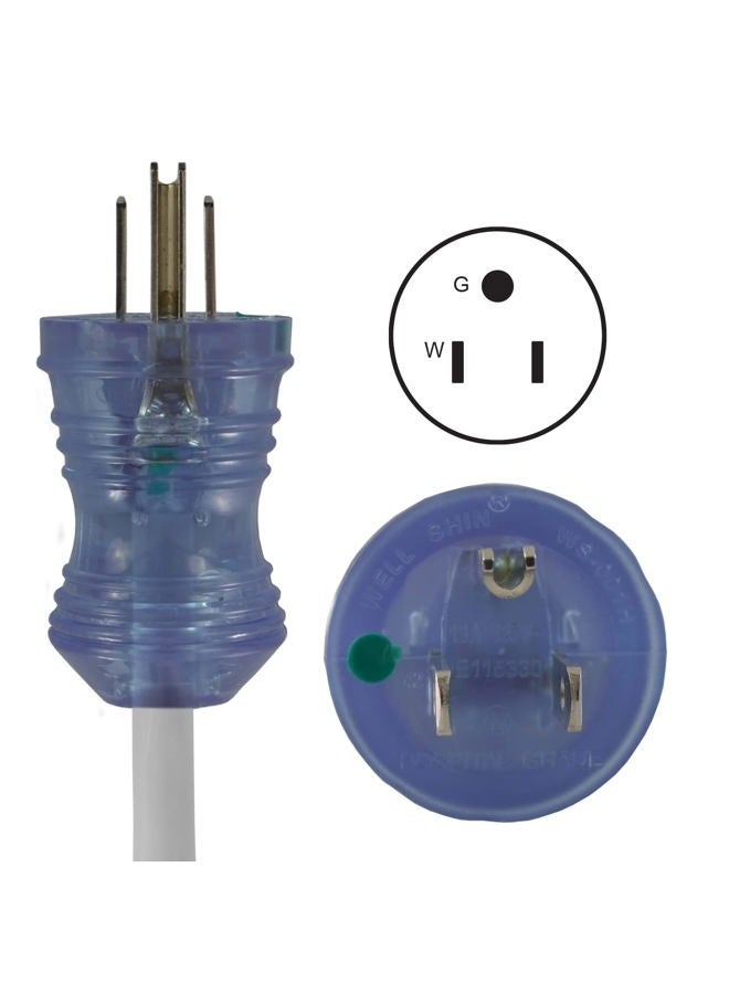 Conntek 8-Feet 13-Amp Hospital Grade Tri-Outlet (3 * 5-15R) Extension Cord - Image 2