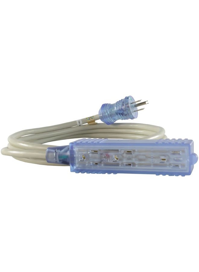 Conntek 8-Feet 13-Amp Hospital Grade Tri-Outlet (3 * 5-15R) Extension Cord - Image 1