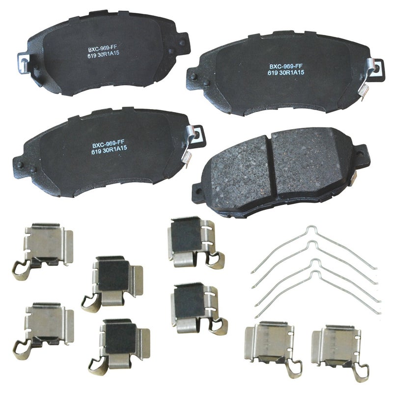 بنديكس وسادات فرامل أمامية سيراميكية Bendix Premium SBC619 لسيارات لكزس GS300 (2005-1993) وGS400 (2000-1998) وGS430 (2005-2001) وIS300 (2005-2001) وSC430 (2010-2002) وتويوتا سوبرا (1998-1993) - Image 1