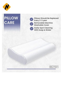 HuHa Memory Foam Neck Pillow, Contour Memory Foam Side and Back Sleepers Bed Pillow- Sleeping Pillows for Adults  - Image 4