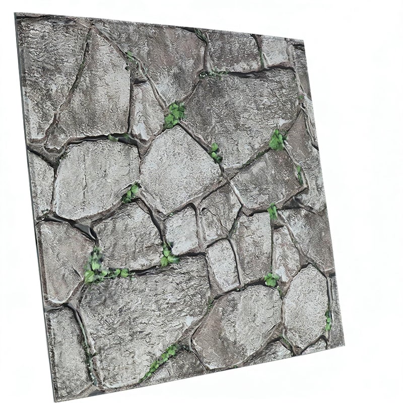 szgwtk 3D Panels Peel and StickSimulated Stone WallPVC Waterproof Self Adhesive Decorative for Interior Wall DecorLiving RoomTV BackgroundStudy Room 10 Pcs 1181x1181 Inches