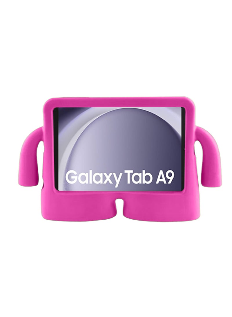 Soft Stand Shockproof Silicone Kids Child Tablet Cover for Samsung Galaxy Tab A9-Dark Pink