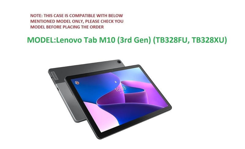 غطاء Flip من نوع دفتري لجهاز Lenovo Tab M10 (الجيل الثالث) (TB328FU، TB328XU) - (بني داكن)