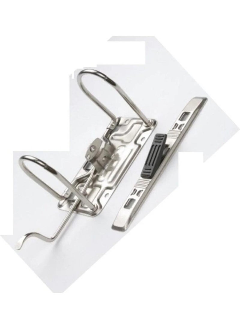 Noki - Office Folder Purple Wide 6 Pieces Plastic Wide Purple Folder Ring Stainless Steel Clip 6 Pieces - Image 1