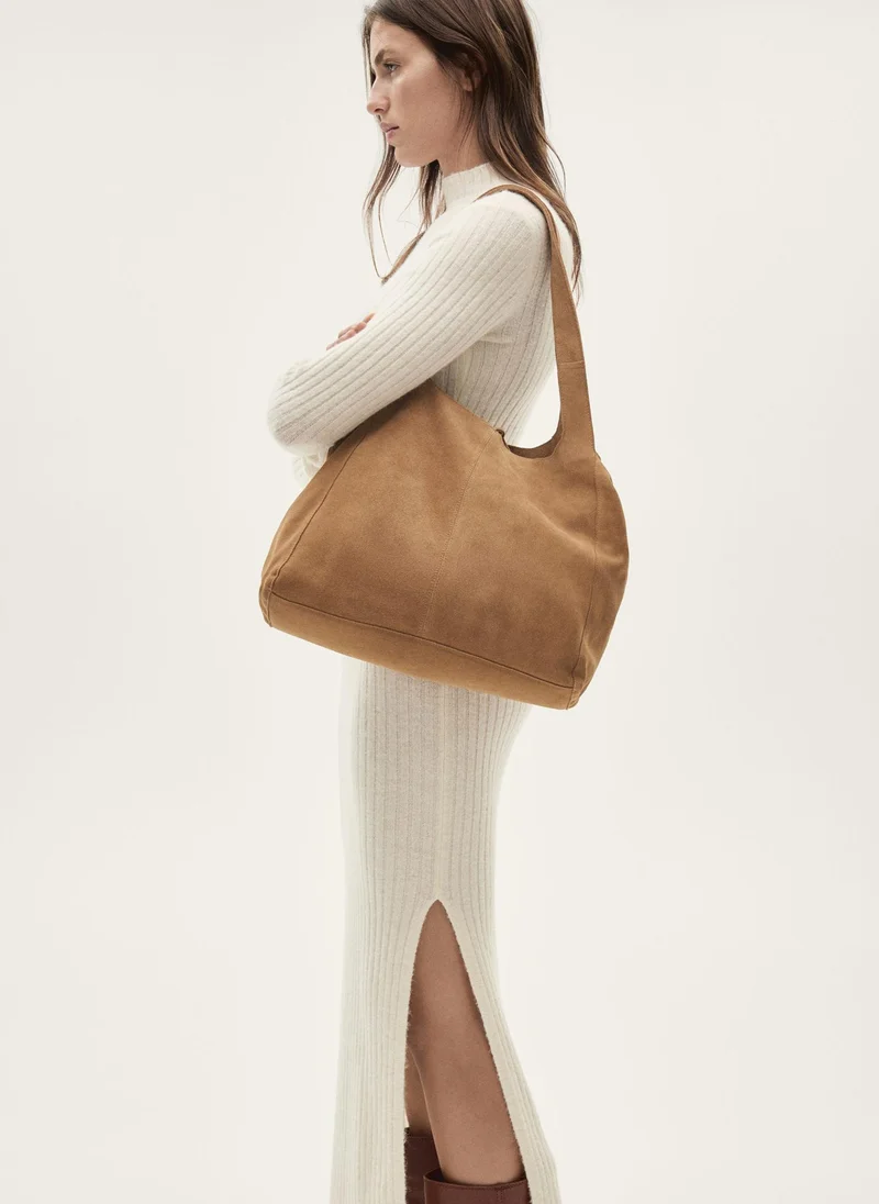 MANGO Ribbed Knit Dress