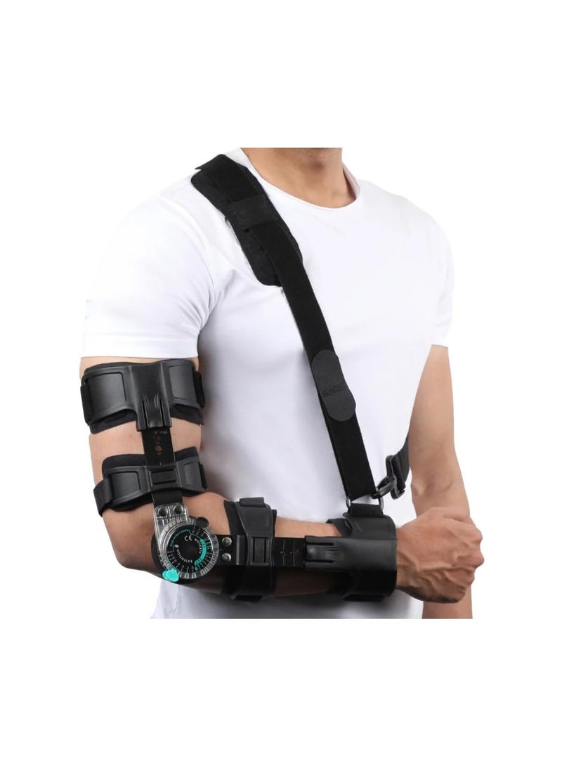 دعامة كوع بمفصل قابل للتعديل - دعم الذراع الأيمن للتعافي والاستخدام اليومي - Image 1