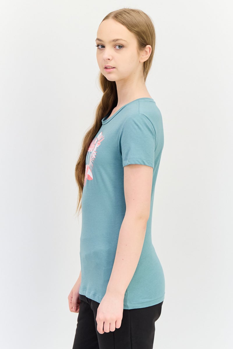 PUMA Women Sportswear Fit Short Sleeve Outdoor Top, Sage Green - Image 3