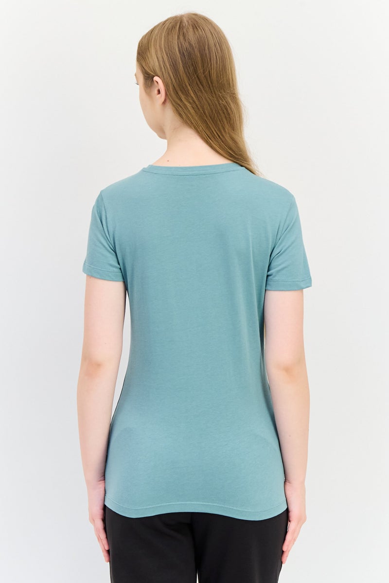 PUMA Women Sportswear Fit Short Sleeve Outdoor Top, Sage Green - Image 2