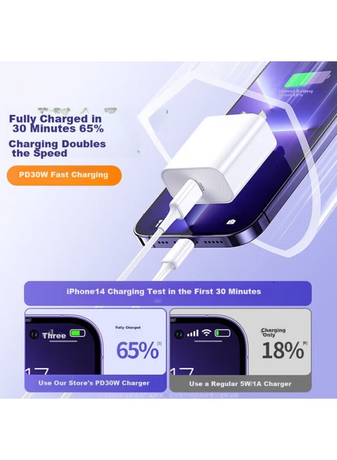 Stiger Apple 15/16 Charger, 30w Fast Charging Headset, Iphone 14 Pro/pro Max Charging Head, Data Cable 1.5m Set, Suitable For Iphone 13 Series And Ipad Pro - Image 4