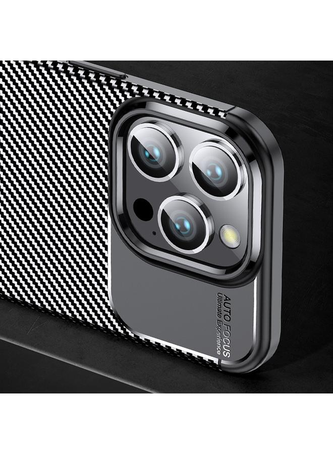S-TOP Case For iPhone 16 Pro Carbon Fiber Texture Shockproof TPU Phone Case - Image 5