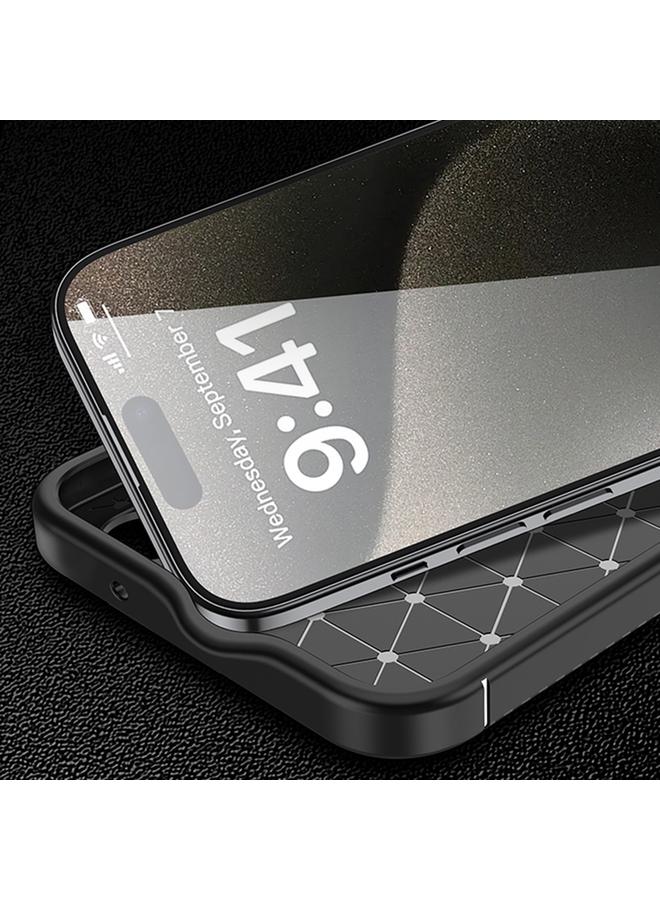 S-TOP Case For iPhone 16 Pro Carbon Fiber Texture Shockproof TPU Phone Case - Image 4