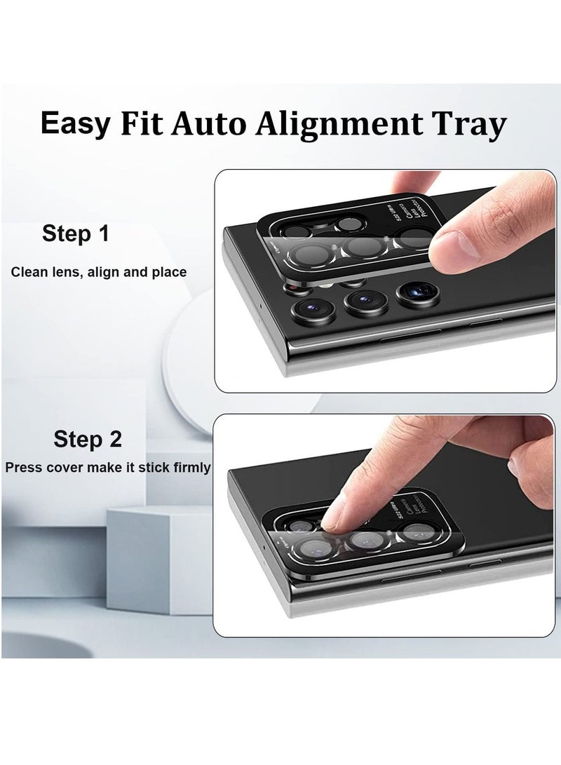 Phone Planet Camera Lens Tempered Glass Protector for Galaxy S22 Ultra, Aviation Aluminum Alloys Protection Cap Scratch Resistant Protector, Compatible with Galaxy S22 Ultra - Image 4