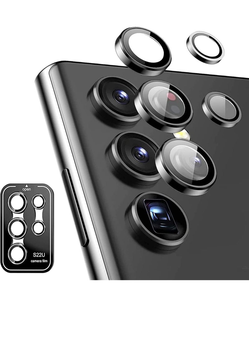 Phone Planet Camera Lens Tempered Glass Protector for Galaxy S22 Ultra, Aviation Aluminum Alloys Protection Cap Scratch Resistant Protector, Compatible with Galaxy S22 Ultra - Image 1