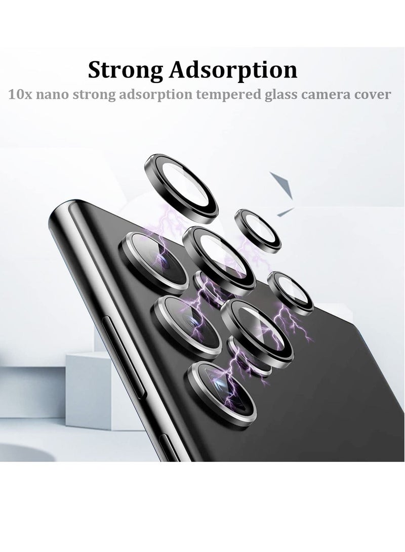 Phone Planet Camera Lens Tempered Glass Protector for Galaxy S22 Ultra, Aviation Aluminum Alloys Protection Cap Scratch Resistant Protector, Compatible with Galaxy S22 Ultra - Image 2