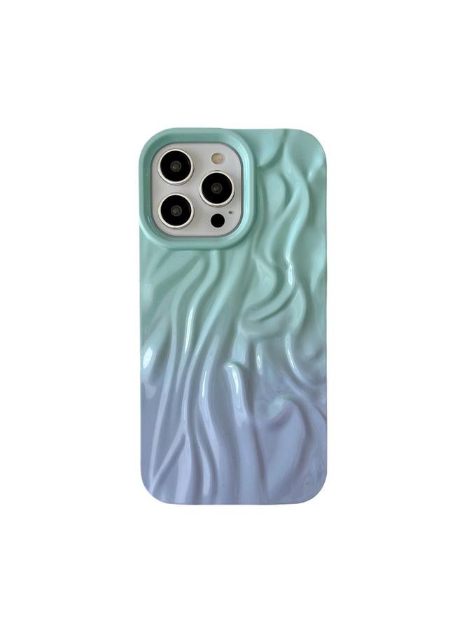 S-TOP Case For iPhone 14 Pro Wrinkle Gradient Oily Feel TPU Phone Case - Image 1