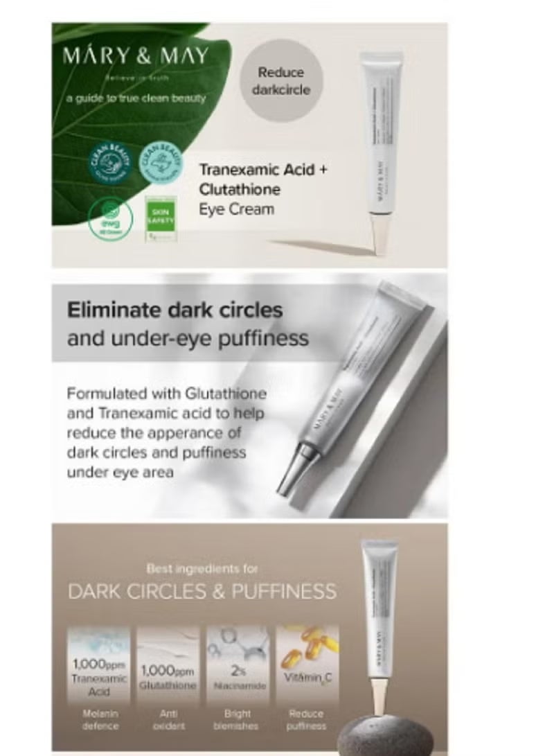 Mary & May Tranexamic Acid & Glutathione Eye Cream - 30g - Image 2