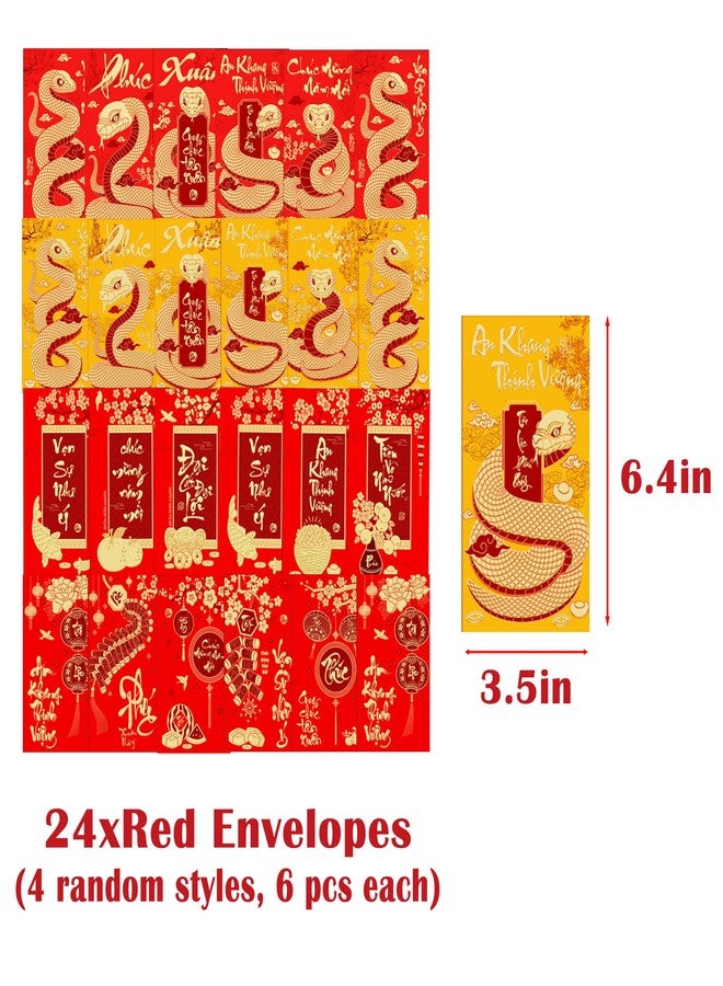 IRCOR TET Decorations 2026 Vietnamese with 24 Red Envelopes Vietnamese Lunar New Year Decorations - Image 5