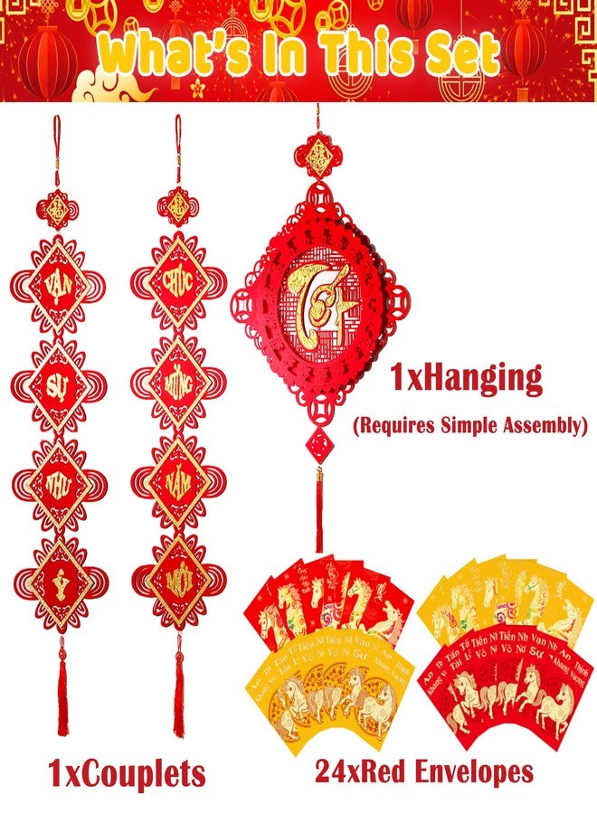 IRCOR TET Decorations 2026 Vietnamese with 24 Red Envelopes Vietnamese Lunar New Year Decorations - Image 2