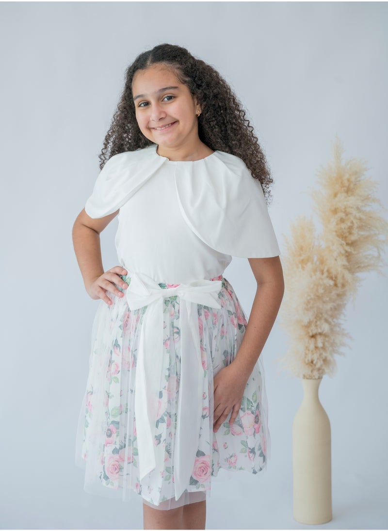 LALEENA - Whispering Roses Sheer Overlay Dress - Image 1