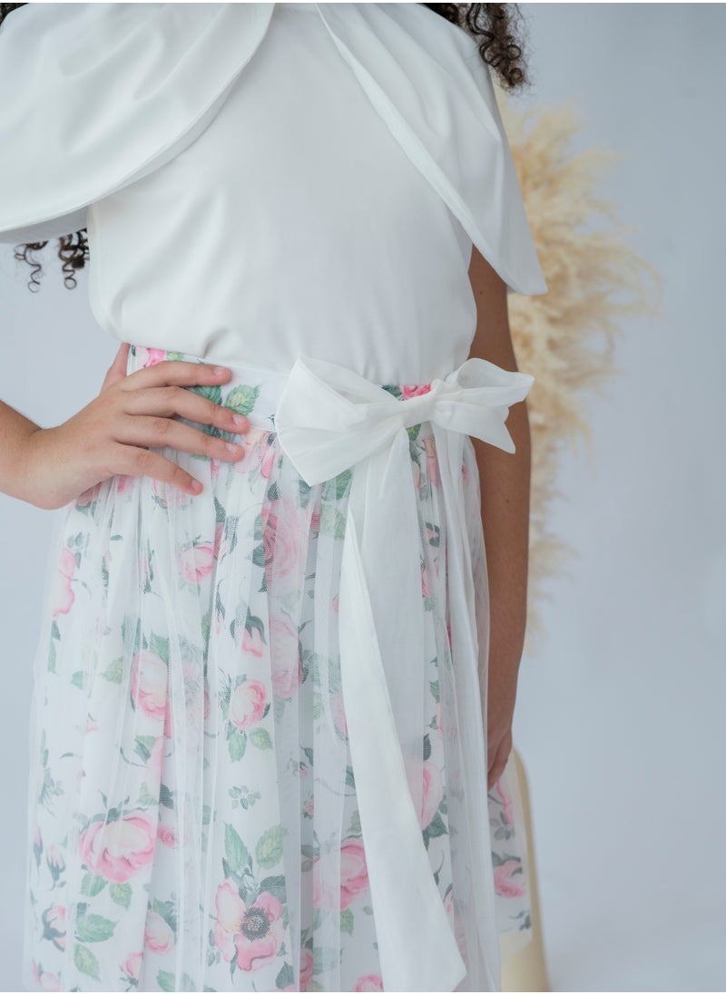 LALEENA - Whispering Roses Sheer Overlay Dress - Image 1