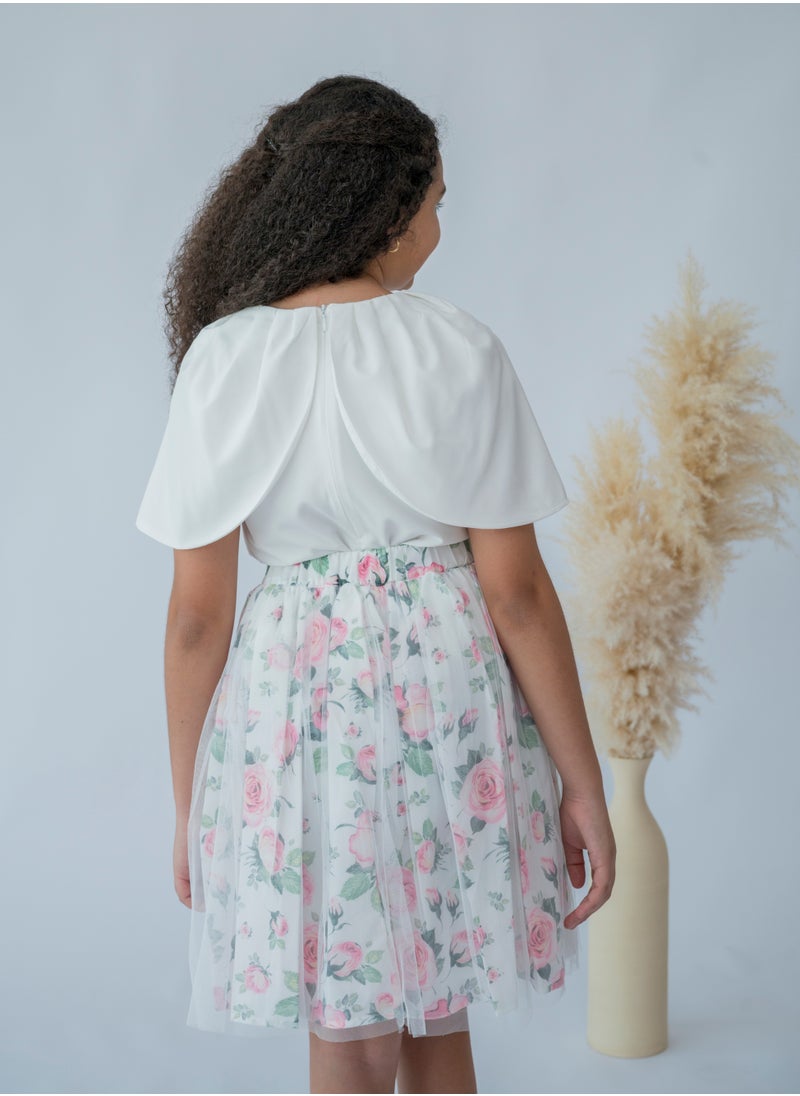 LALEENA - Whispering Roses Sheer Overlay Dress - Image 1