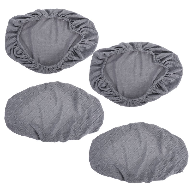4pcs Rectangle Stool Covers With Elastic Removable Chair Protectors For Vanity Stool Protective Cover For Kitchen Dining Room Chairs - Image 5