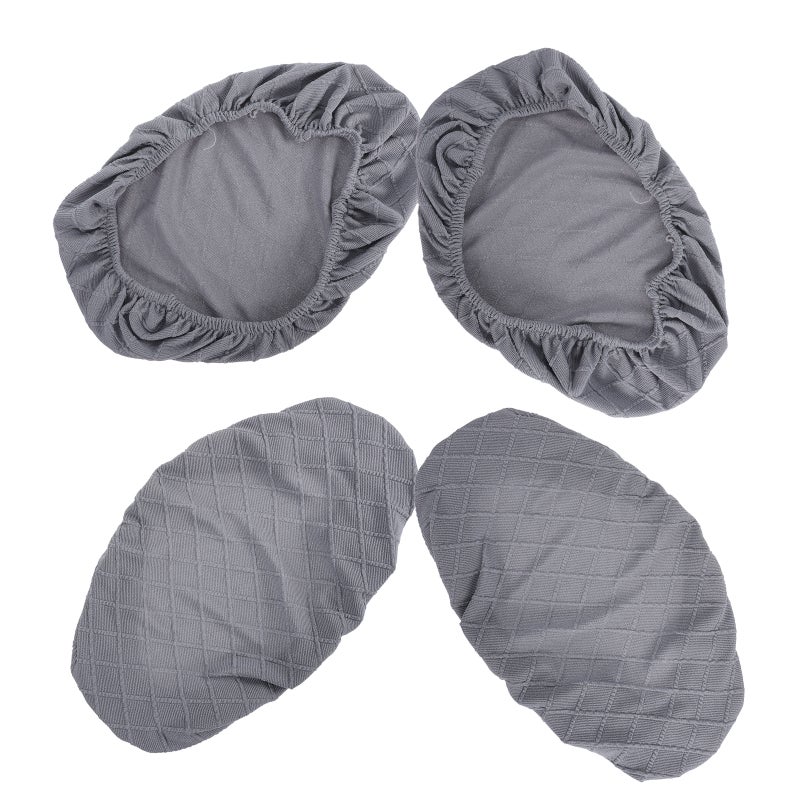 4pcs Rectangle Stool Covers With Elastic Removable Chair Protectors For Vanity Stool Protective Cover For Kitchen Dining Room Chairs - Image 4