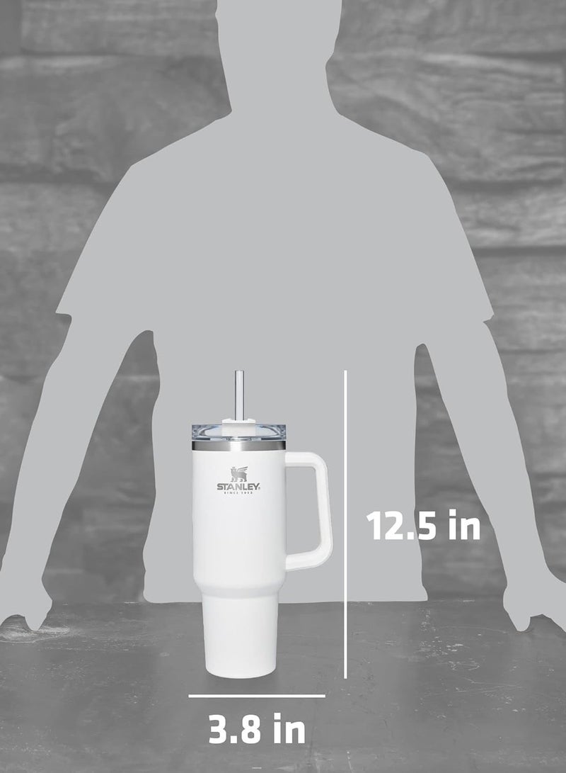 ستانلي كوب ستانلي كوينشر H2.0 فلوستيت الاصلي مختوم ، معزول بتفريغ الهواء فولاذ مقاوم للصدأ مع غطاء وشفاطة للمياه أو الشاي المثلج القهوة وعصير السموذي , 12ساعة بارد و 6 ساعات ساخن, 1.18 لتر - Image 3