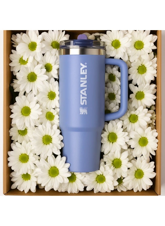 ستانلي كوب ستانلي كوينشر H2.0 فلوستيت الاصلي مختوم ، معزول بتفريغ الهواء فولاذ مقاوم للصدأ مع غطاء وشفاطة للمياه أو الشاي المثلج القهوة وعصير السموذي , 12ساعة بارد و 6 ساعات ساخن, 1.18 لتر - Image 1