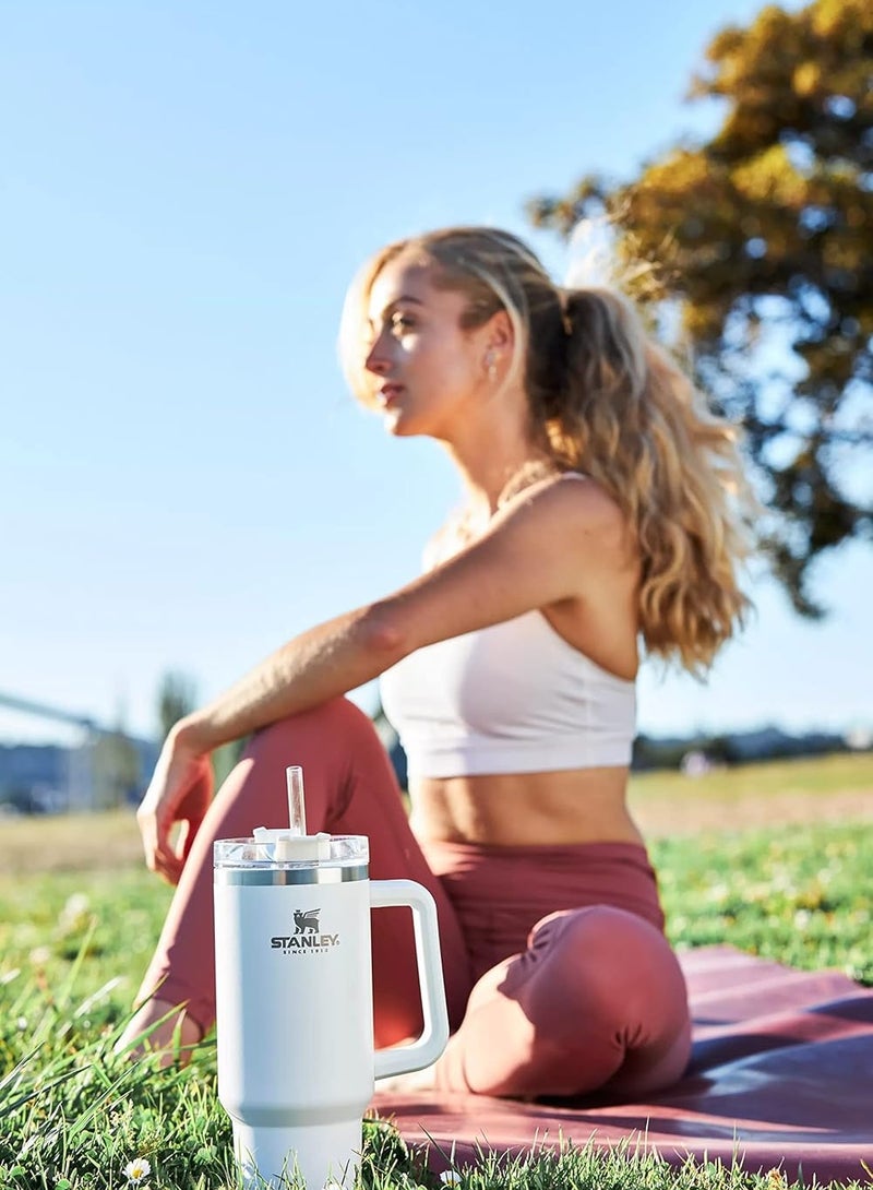 ستانلي كوب ستانلي كوينشر H2.0 فلوستيت الاصلي مختوم ، معزول بتفريغ الهواء فولاذ مقاوم للصدأ مع غطاء وشفاطة للمياه أو الشاي المثلج القهوة وعصير السموذي , 12ساعة بارد و 6 ساعات ساخن, 1.18 لتر - Image 4