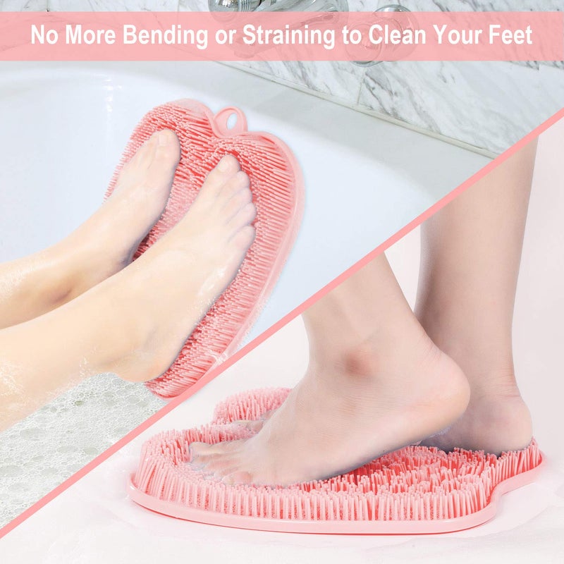 BESKAR XL Large Foot Scrubber Mat for Use in Shower - Shower Foot Cleaner to Eliminate Calluses Dead Skin, Foot Massager Mat for Men & Women to Soothe Achy Feet, Non Slip Suction Cups - Image 2