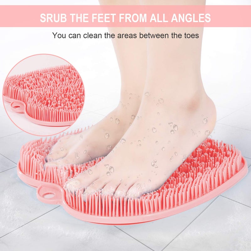 BESKAR XL Large Foot Scrubber Mat for Use in Shower - Shower Foot Cleaner to Eliminate Calluses Dead Skin, Foot Massager Mat for Men & Women to Soothe Achy Feet, Non Slip Suction Cups - Image 3