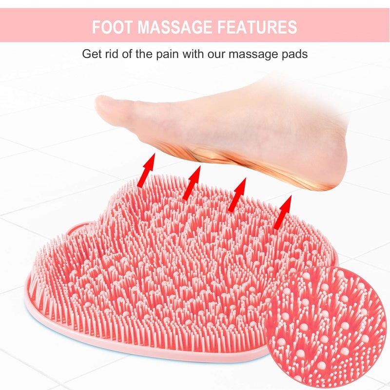 BESKAR XL Large Foot Scrubber Mat for Use in Shower - Shower Foot Cleaner to Eliminate Calluses Dead Skin, Foot Massager Mat for Men & Women to Soothe Achy Feet, Non Slip Suction Cups - Image 5