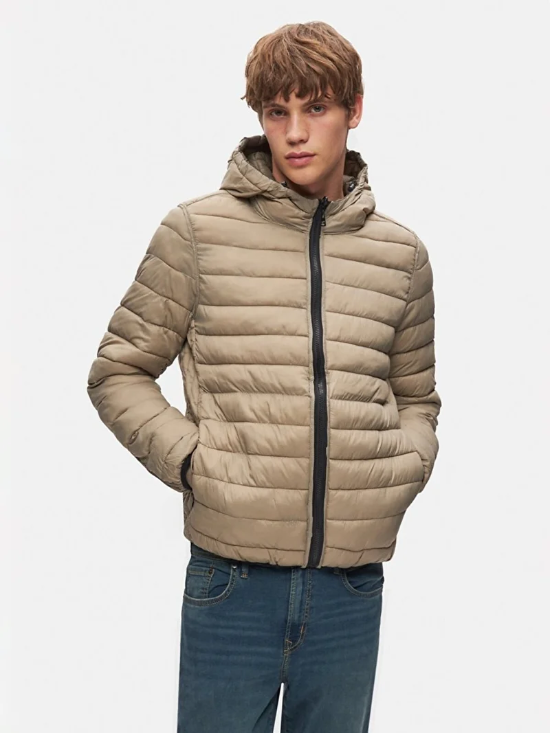 LTB Hooded Plain Green Jacket