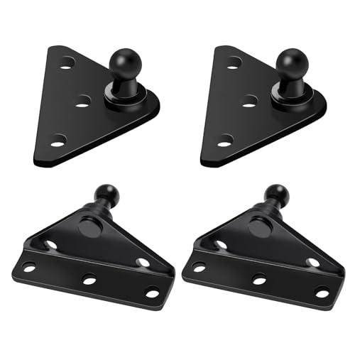 Euplokeer 10mm Ball Stud Mounting Bracket for Gas Shock Spring Strut Prop Lift Support 2pcs LType 2pcs FlatType and 16pcs Screws - Image 1