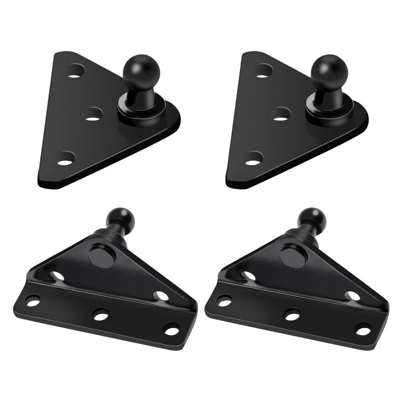 Euplokeer 10mm Ball Stud Mounting Bracket for Gas Shock Spring Strut Prop Lift Support 2pcs LType 2pcs FlatType and 16pcs Screws - Image 3