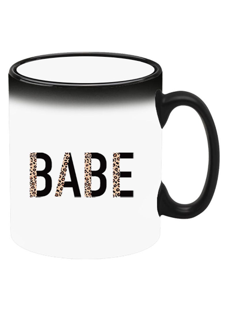 Theodor Color Changing Heat Sensitive Ceramic Mug, Image Revealed When HOT Liquid is Added! Babe - Image 2